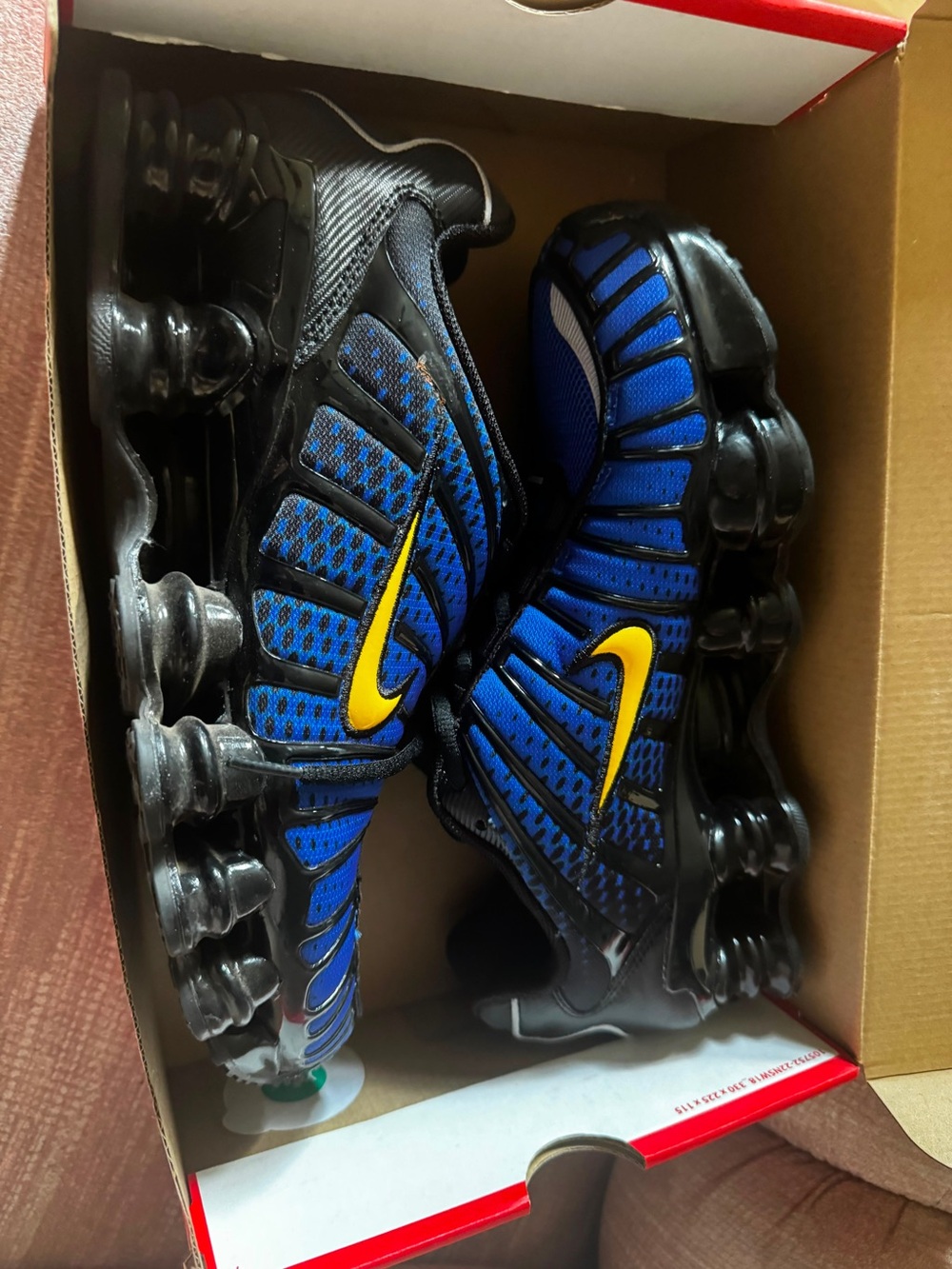 Nike Black Shoe Interior with Blue Accent
